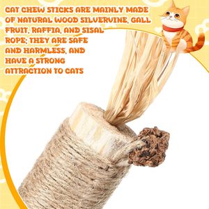 Juguete para masticar gato natural grande 15 pulgadas enormes palos <span class=keywords><strong>Silvervine</strong></span> juguetes para gatos - Product Image 3