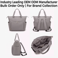 Sac à dos de voyage en cuir végétalien, convertible en sac fourre-tout, pour couches, avec organisateur, fabrication en gros, marque privée, OEM, ODM