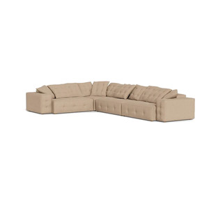Ensemble de canapés sectionnels Chesterfield de luxe, style antique, mobilier de luxe léger pour salon, canapé d'angle modulaire en tissu pour appartement - Product Image 5