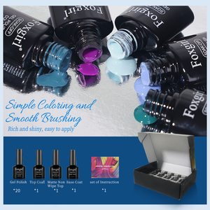 R S ongles beauté <span class=keywords><strong>Foxgirl</strong></span> Gel vernis Kit personnalisé ongles Gel 20 couleurs nouvelle Collection classique Uv Gel vernis à ongles fourniture Salon beauté - Product Image 5