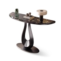 Console d'entrée en métal de style italien, luxe léger, pour hôtel, villa, murale, moderne, minimaliste, longue, pour couloir