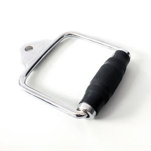 Gym Fitness LAT <strong>Pulldown</strong> Attachments D-<strong>Handle</strong> Exercise Cable Machine Black D Hand Grip Bar - Product Image 1