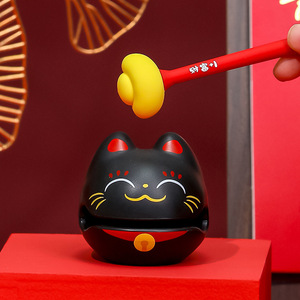 Figura de Gato de la Suerte de Plástico, Decoración de Escritorio Feng Shui, Iluminada, Regalo de Año Nuevo Chino, Pieza Individual - Product Image 3