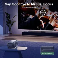 Projecteur de télévision intelligent mini portable 4K ultime éblouissant pour un usage domestique, Android, courte portée et compatibilité avec les téléphones Google