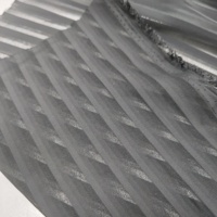 La mode rayure jacquard mousseline de soie demi voir à travers la robe d'été pure châle tissu