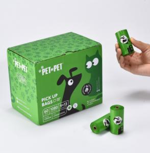 Fabrication de sacs à déjections pour animaux de compagnie en amidon de maïs biodégradable compostable écologique à la vente chaude avec logo personnalisé - Product Image 5