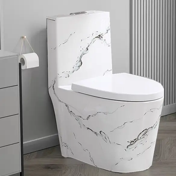 Luxe européen en céramique salle de bain gravité rinçage WC P-trap S-trap couleur gris cuvette de toilette une pièce WC toilettes pour hôtel