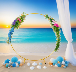 Decorazione per matrimonio sfondo ad <span class=keywords><strong>arco</strong></span> con supporto per sfondo a forma rotonda da 5/6,6 piedi supporto per matrimonio in metallo per <span class=keywords><strong>arco</strong></span> a palloncino in ferro - Product Image 1