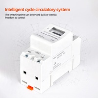 TOMZN N4 Nouveau relais minuterie numérique programmable sur rail DIN 2 fils 7 jours AC 110V/220V 60Hz Alimenté par batterie 16A