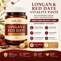 Pâte énergétique quotidienne à base de datte rouge et de longane pour un soutien immunitaire sain, pâte à base de plantes nutritive de haute qualité