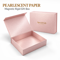 Boîte cadeau rigide magnétique en papier nacré de luxe sur mesure avec logo pour parfums, cosmétiques et emballages de beauté