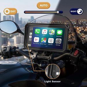 Caméra embarquée moto Bestsonic 6,25'' double 2K avant et arrière avec navigation vocale, CarPlay sans fil, écran moto pour motards d'aventure - Product Image 5