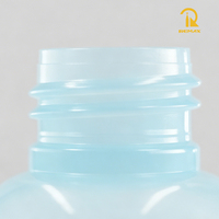 Flacon pompe vide givré bleu de 100 ml pour emballage de produits de soin