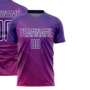 Camiseta de Fútbol de Manga Corta con Degradado Morado, Ligera, Transpirable, de Secado Rápido, para Entrenamiento y Partidos - Product Image 2