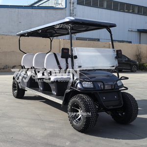 Véhicule utilitaire électrique 4x4 - Voiturette de golf électrique homologuée pour la route pour adultes, grise, 3 rangées, voituresttes de golf chinoises électriques - Product Image 4