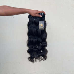 Paquet de cheveux humains naturels bruts du temple indien Deepwave Curly Hair Raw Cuticule alignée Paquets de tissage de cheveux vierges - Product Image 1