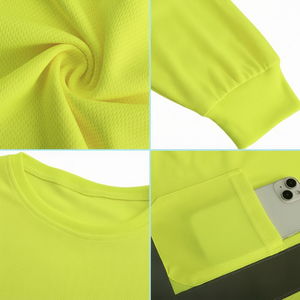 EN IS0 20471 ANSI Sweat-shirt haute visibilité pour hommes Vestes à capuche en polaire de sécurité réfléchissante avec fermeture éclair - Product Image 1