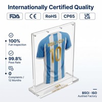 Étui de présentation magnétique personnalisé en acrylique de 5 mm d'épaisseur pour maillots, montage facile pour événements sportifs