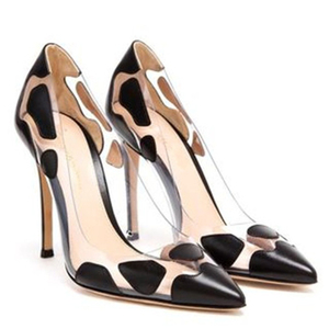 Chaussures à talons hauts fins faites à la main pour femmes, escarpins transparents en PVC à bout pointu, pour le travail, les fêtes, les mariages, chaussures de base - Product Image 5