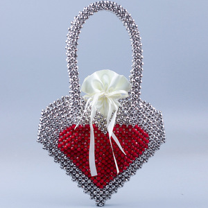 2025 Exquisite Artisanal Beads <strong>Clutch</strong> Fashion Love <strong>Peach</strong> Handbag Party <strong>Bags</strong> for Women Portable 2-2.9L Capacity Cross-Body - Product Image 1