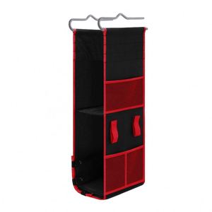 5 Tier Foldable Adjustable Hanging Organizer with Oxford Polyester Fabric Sturdy & Compact for Bathroom and Home Storage - Product Image 1
