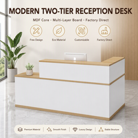 Bureau d'accueil en bois - Design moderne et simple, mobilier commercial multifonctionnel pour hôtels, salons de beauté et hôpitaux