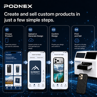 Impresora Digital Automática de Inyección de Tinta UV CMYK Todo en Uno PodNEX A3 DX7, 2400 DPI, Control por Android, Garantía de 3 Años