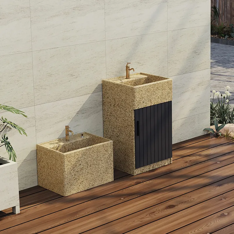 Les spécifications de la piscine de vadrouille de l'évier en marbre jianshi Premium Factory Direct Gold peuvent être personnalisées pour une utilisation en extérieur ou en intérieur