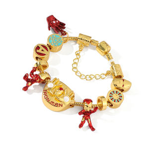 Pulsera <span class=keywords><strong>de</strong></span> Anime Marvel con Dijes <span class=keywords><strong>de</strong></span> Superhéroes, Cadena <span class=keywords><strong>de</strong></span> Joyería, Pulseras <span class=keywords><strong>de</strong></span> Estilo Lindo para Fanáticos, Cadena <span class=keywords><strong>de</strong></span> Mano - Product Image 2