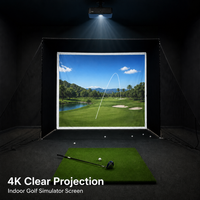 Écran de projection pour simulateur de golf personnalisé, écran d'impact, filet de pratique de golf intérieur, écran de frappe pour usage domestique et commercial