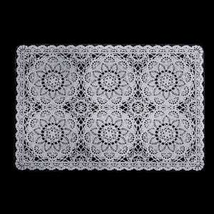 Mantel Individual de Encaje Estilo Europeo, Laminado, Blanco, Forma Irregular, Impermeable, Resistente al Aceite, Aislante del Calor, para Uso Doméstico - Product Image 4