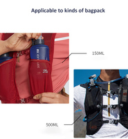 Bouteille d'eau souple personnalisée en TPU de 150ml 250ml 500ml avec poignée pour la course à pied, la randonnée et les sports de plein air