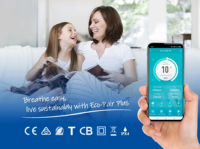 Unité de ventilation à récupération de chaleur sans conduit, faible niveau sonore, mini, économie d'énergie, pour une seule pièce, HRV avec télécommande, ventilation ERV domestique