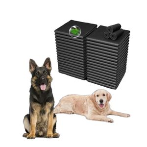 Tapis d'entraînement pour animaux de compagnie en charbon de bambou activé, jetable, absorbant, pour toilettes canines et nettoyage des animaux, idéal pour l'apprentissage de la propreté des chiots - Product Image 1