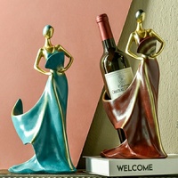 Creative Décoration Armoire à Vin Résine Lady Figurine Danseur Modèle Porte-Bouteille