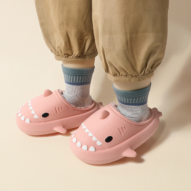 Осенне-зимние водонепроницаемые теплые тапочки для детей и родителей из ЭВА и хлопка