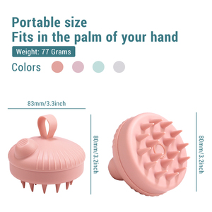 Custom Print Logo Wholesale Hair <b>Brushes</b> Hair Care Tools Barbershop Salon Professional Soft Silicone Hair <b>Scalp</b> Massage <b>Brush</b> - Product Image 2