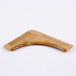 Peigne à cheveux en bois naturel pour hommes, marque privée, usage domestique, pour le modelage de la moustache - Product Image 2