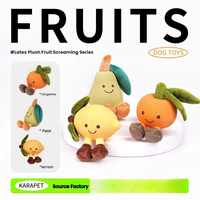 Dropshipping Gift CJH Original Design Dog Toy Simulation Fruit Latex Plush Resistant Bite Grinding Teddy Bear Pet Toy