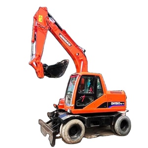 Excavadora de Ruedas Doosan DH150/DH140/DX140/DX150 de 15 Toneladas, Fabricada en Corea del Sur, de Segunda Mano, con Motor y Bomba de Alta Eficiencia - Product Image 1