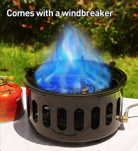 Estufa de <span class=keywords><strong>siete</strong></span> estrellas al aire libre a prueba de viento fuerte estufa de fuego cabeza plegable Cocina - Product Image 4