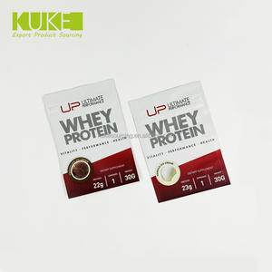 Polvo de proteína de suero de leche personalizado 3 sello lateral impreso muestra bolsita Ziplock cremallera cosmético embalaje plástico Mylar bolsa para logotipo - Product Image 2