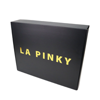 Échantillon gratuit Logo personnalisé noir mat petite boîte de papier ondulé pliable en carton pour l'expédition de courrier cosmétique