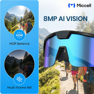 Lunettes intelligentes Miccell PAG05 avec puces AI, caméra 8MP, batterie 270mAh, charge magnétique, assistant vocal AI, appels vocaux - Product Image 6