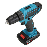 Perceuse sans fil de qualité professionnelle, de qualité industrielle, avec batterie Li-ion rechargeable, pour travaux de construction, comprend 2 batteries