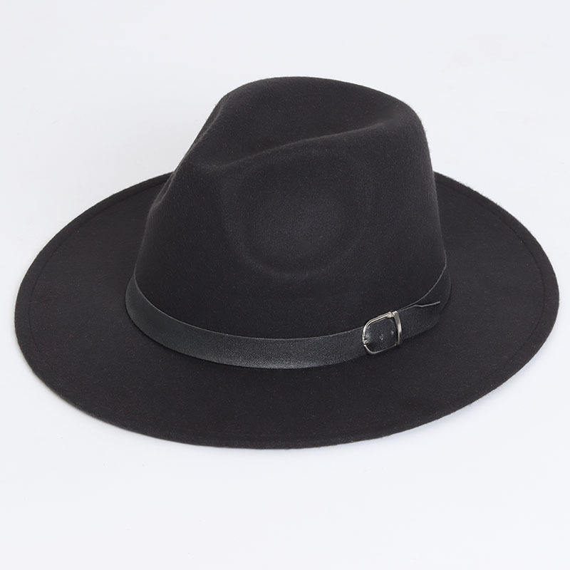 Flat brimmed belt black