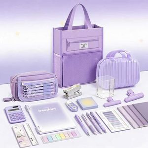 Caja <span class=keywords><strong>de</strong></span> Regalo con Set <span class=keywords><strong>de</strong></span> Papelería Escolar y <span class=keywords><strong>de</strong></span> Oficina para Niños, Diseño Adorable <span class=keywords><strong>de</strong></span> Dibujos Animados con Temática Morada, Precio <span class=keywords><strong>de</strong></span> Fábrica al <span class=keywords><strong>por</strong></span> Mayor - Product Image 4