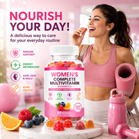 Complément alimentaire multivitaminé complet pour femmes, marque privée OEM, végétalien, soutien immunitaire quotidien, énergie, antioxydant, pour la peau, les cheveux et les ongles