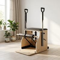 Chaise Wunda Pilates en bois d'érable durable pour entraînement à domicile, entraînement du tronc, exercices d'équilibre, fitness complet du corps