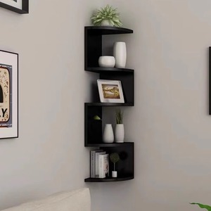 Estante de esquina para pared, estante de almacenamiento multicapa para plantas y decoración, tipo montado en la pared, forma rectangular, uso versátil - Product Image 3